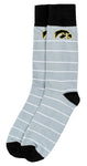 Iowa Hawkeyes White Striped Dress Socks