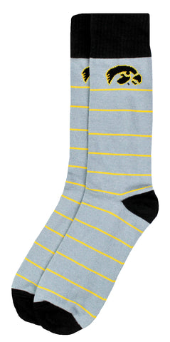 Iowa Hawkeyes Gold Striped Dress Socks