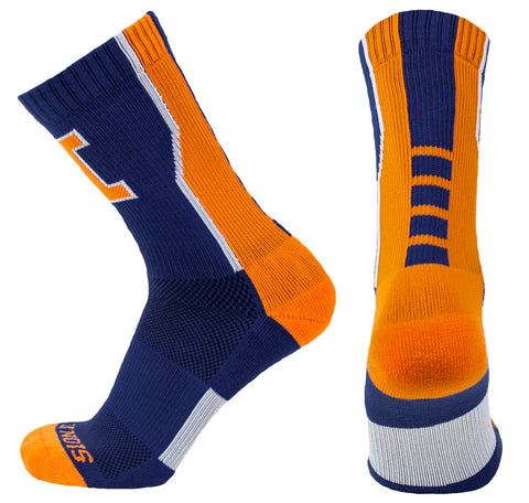 Illinois Fighting Illini Blue Sports Performance Socks