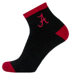 Alabama Crimson Tide Solid Black Fuzzy Socks