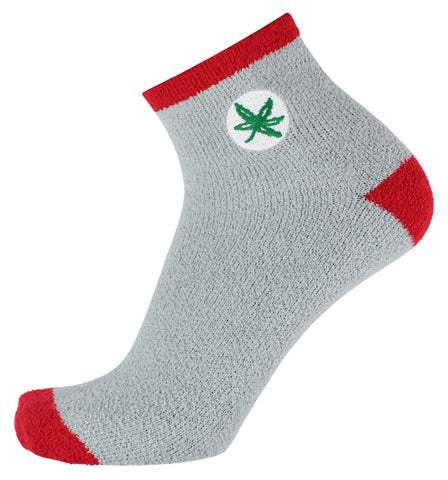 Ohio State Buckeyes Buckeye Leaf Fuzzy Socks