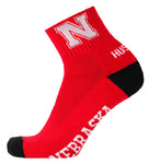 Nebraska Cornhuskers Red Quarter Socks