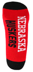 Nebraska Cornhuskers Red Quarter Socks