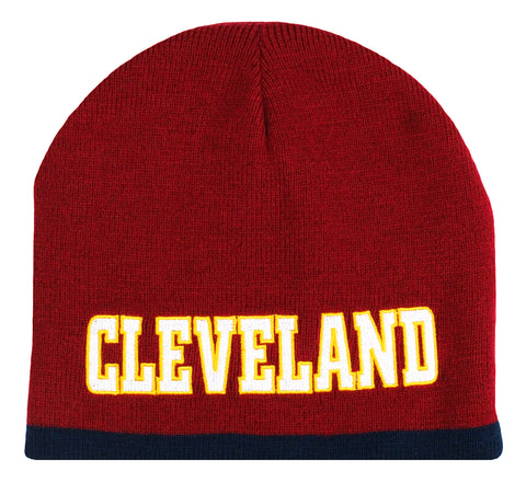 Cleveland Wine & Blue Reversible Knit Hat