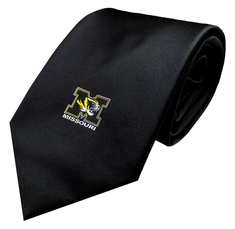 Missouri Tigers Solid Black Necktie