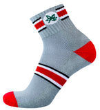 Ohio State Buckeyes Buckeye Leaf Quarter Socks