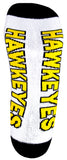 Iowa Hawkeyes White & Black Quarter Socks