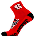 NC State Wolfpack Red Quarter Socks