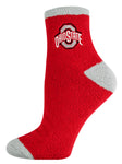 Ohio State Buckeyes Solid Fuzzy Socks