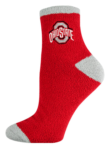 Ohio State Buckeyes Solid Fuzzy Socks