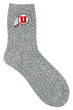 Utah Utes Women's Lounge Socks - (2 Pack)