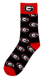 Georgia Bulldogs Kid's Repeating Crew Socks (ages 9-12)