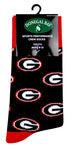 Georgia Bulldogs Kid's Repeating Crew Socks (ages 9-12)