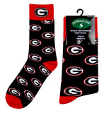 Georgia Bulldogs Kid's Repeating Crew Socks (ages 9-12)