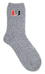 Miami Hurricanes Women's Lounge Socks - (2 Pack)