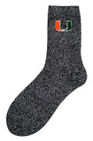 Miami Hurricanes Women's Lounge Socks - (2 Pack)