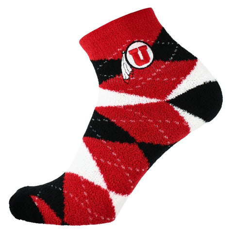 Utah Utes Argyle Fuzzy Socks