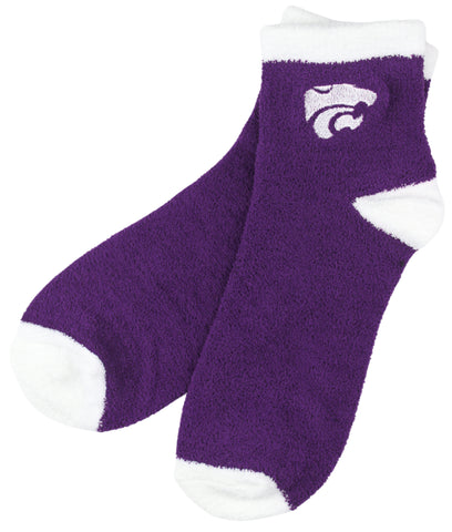 Kansas State Wildcats Solid Fuzzy Socks