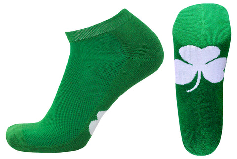 Irish Green No Show Footie Socks