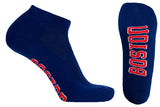 Boston Blue No Show Footie Socks