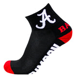 Alabama Crimson Tide Black Quarter Socks