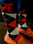 Alabama Crimson Tide Argyle Dress Socks