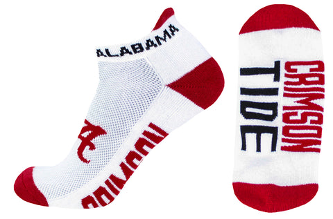 Alabama Crimson Tide White Footies