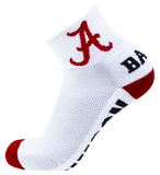 Alabama Crimson Tide White Quarter Socks